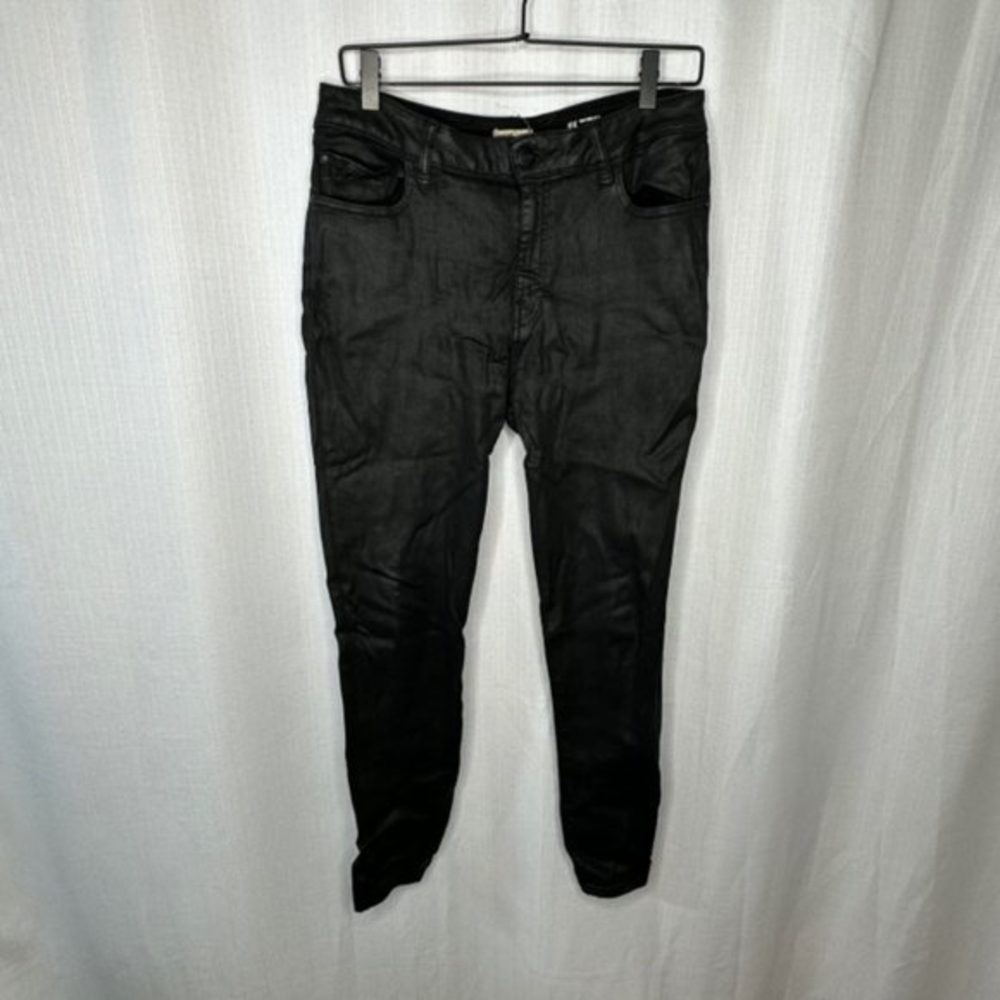 Warp + Weft Black Waxed JFK‎ New York City Skinny Jeans